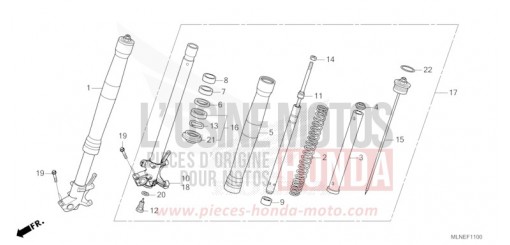 FRONT FORK (1) CRF1100AS de 2025